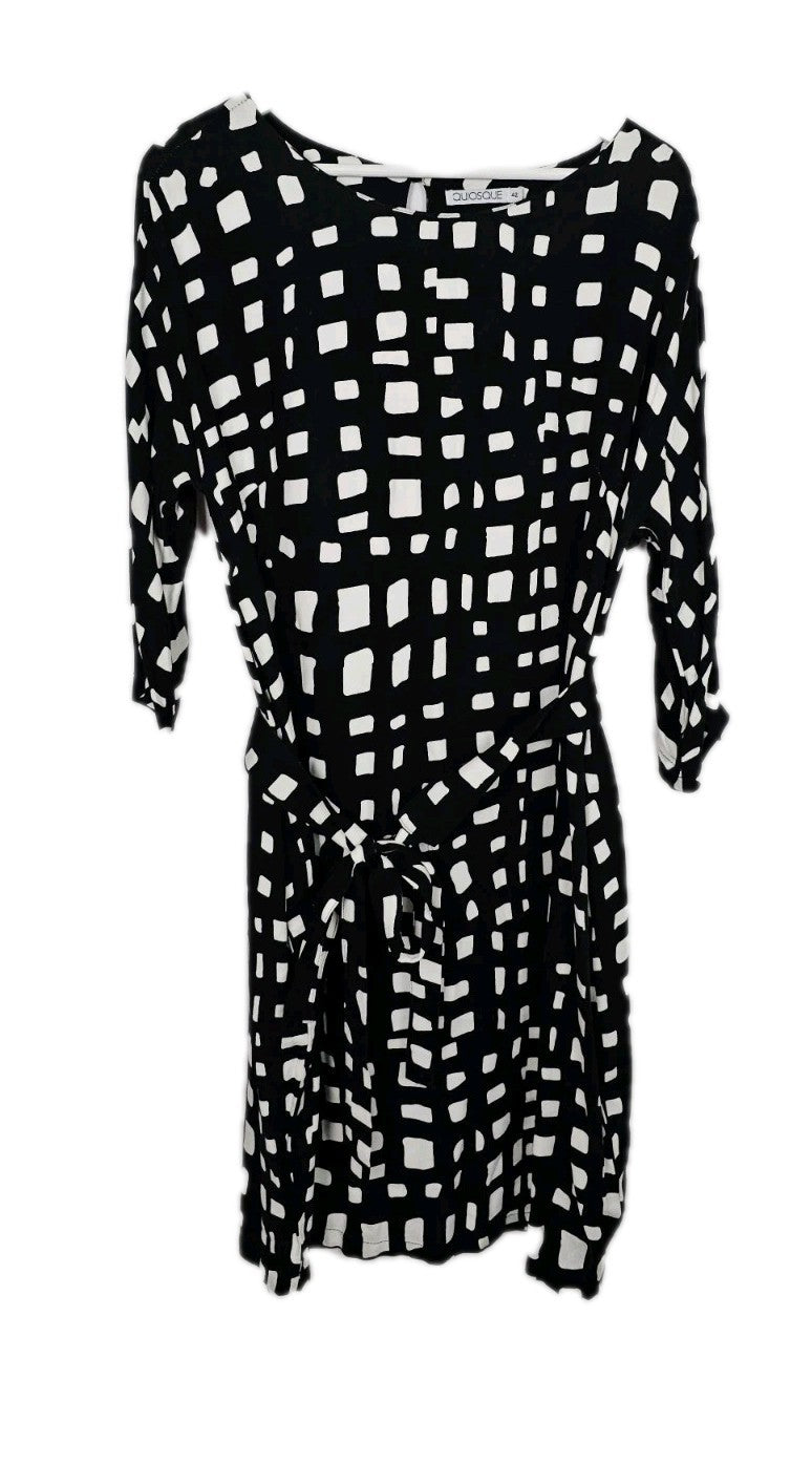 EK9171 Damen Kleid von Quiosque, Schwarz/Weiß, Gr. 420