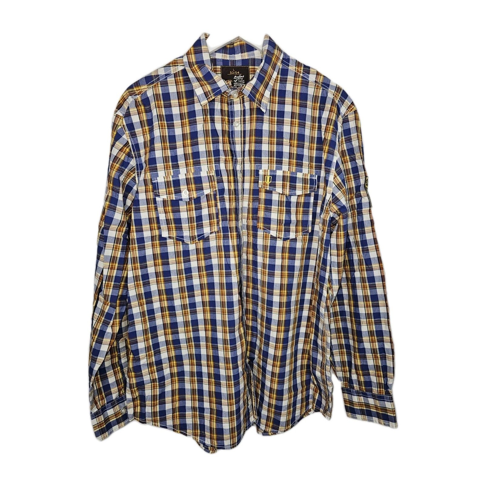 EK682 Herren Hemd von Reward, gelb-blau, Gr.L (52/54)0