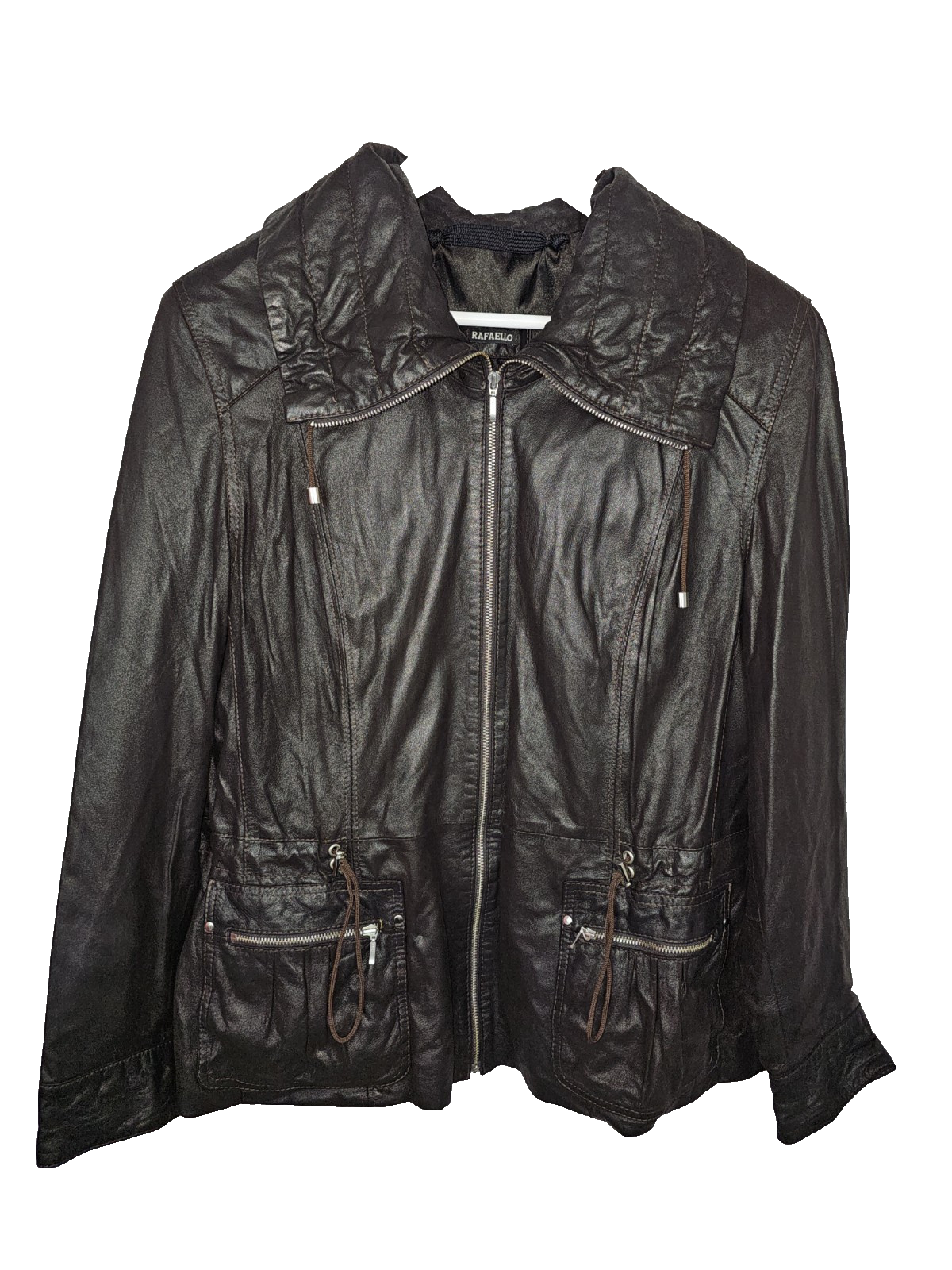 EK7232 Damen Lederjacke von Rafaello, braun, Gr.L0