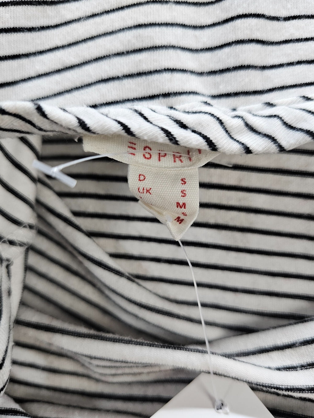 EK5937 Damen T-Shirt von Esprit, weiß, schwarz gestreift, Gr. S4
