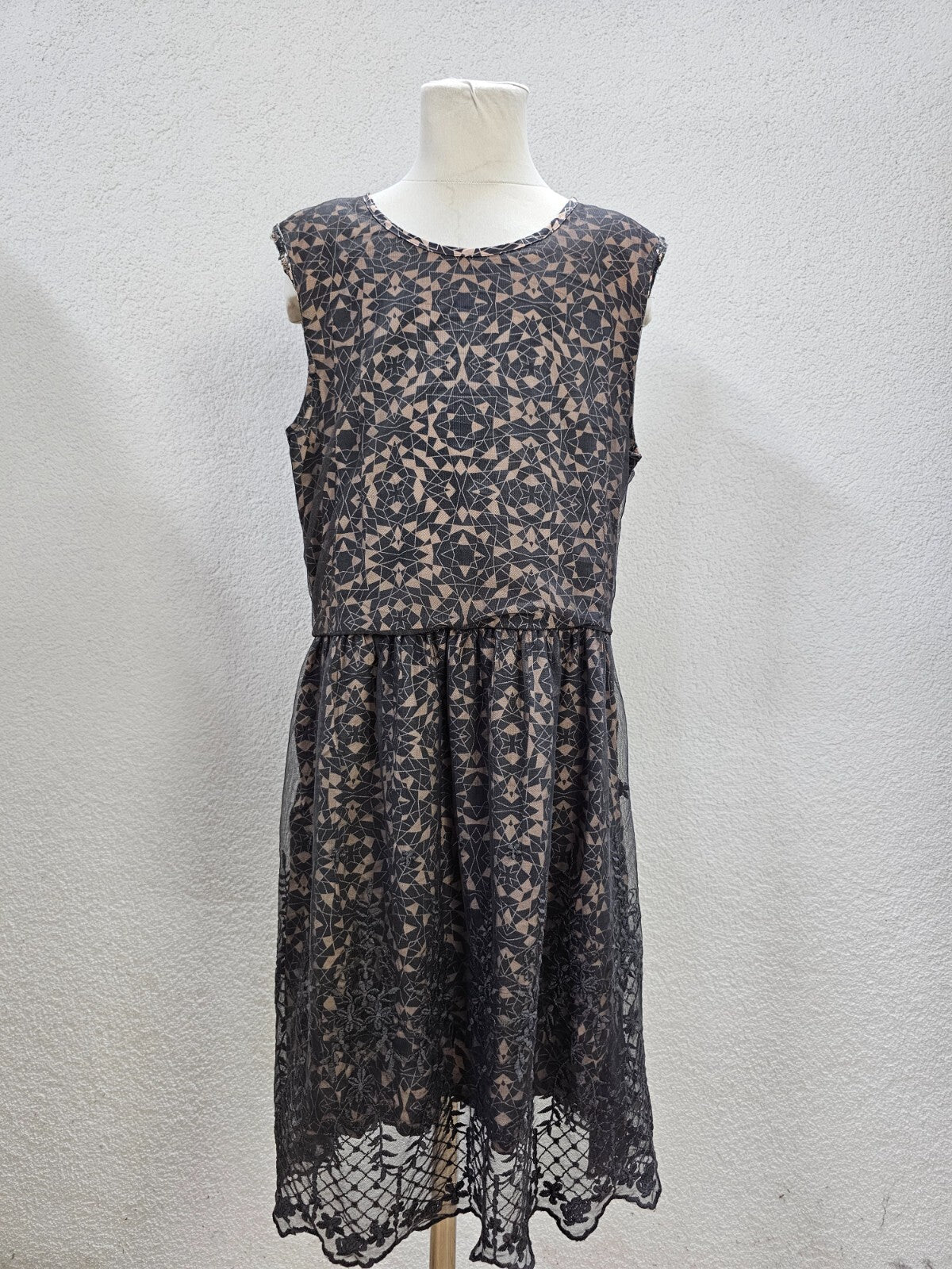EK6263 Damen Kleid von s.Oliver, braun-grau, Gr.36 (Größentabelle)0
