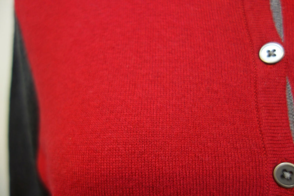 EK1330 Damen Strickjacke von Gerry Weber, grau/rot, Gr. L2