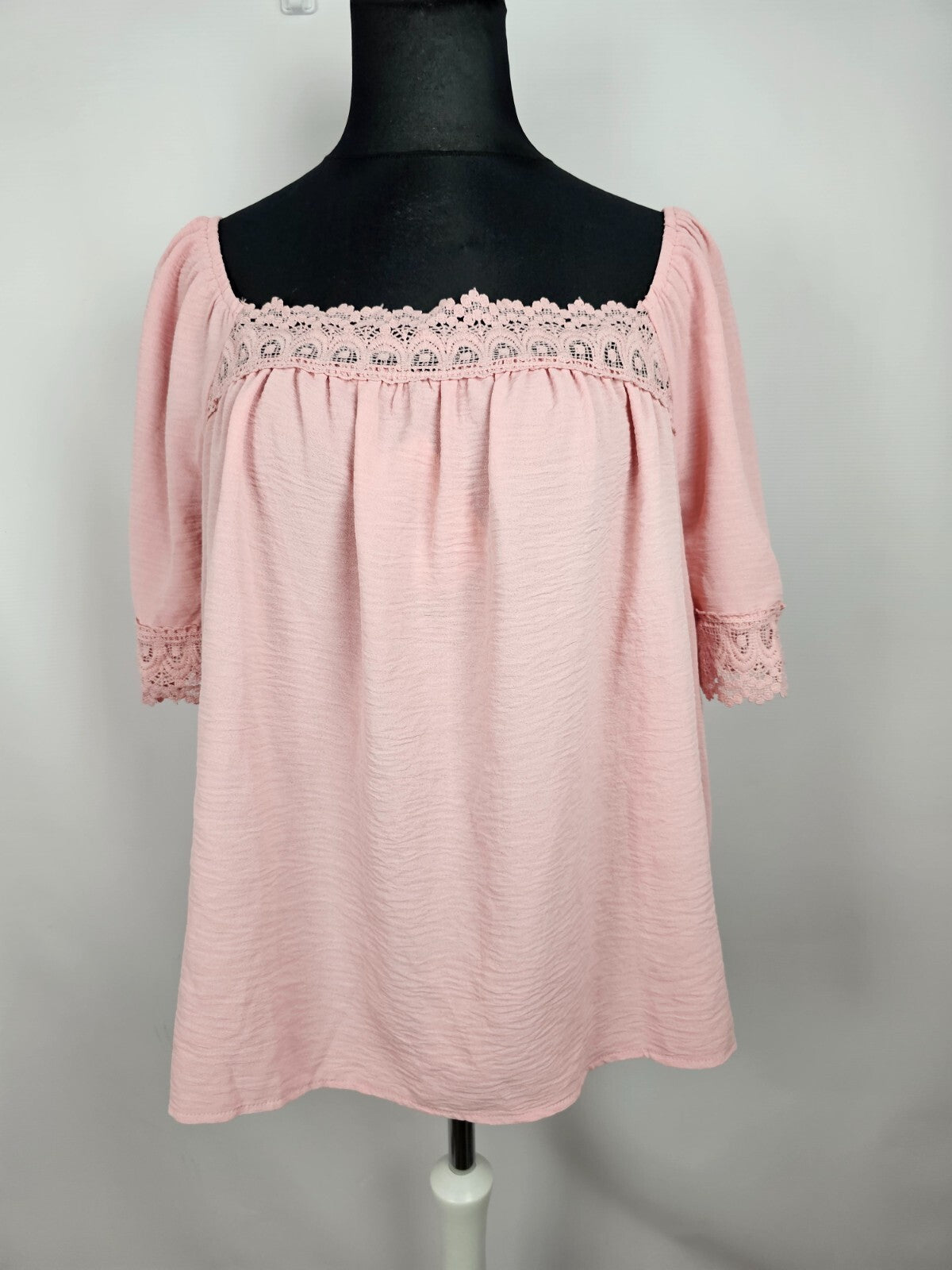 EK0579 Damen Bluse SheIn Curve, rosa, Gr. XL0