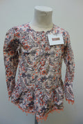 EK2582 Mädchen Bluse von Vertbaudet, rosa/grau, Gr. 1220