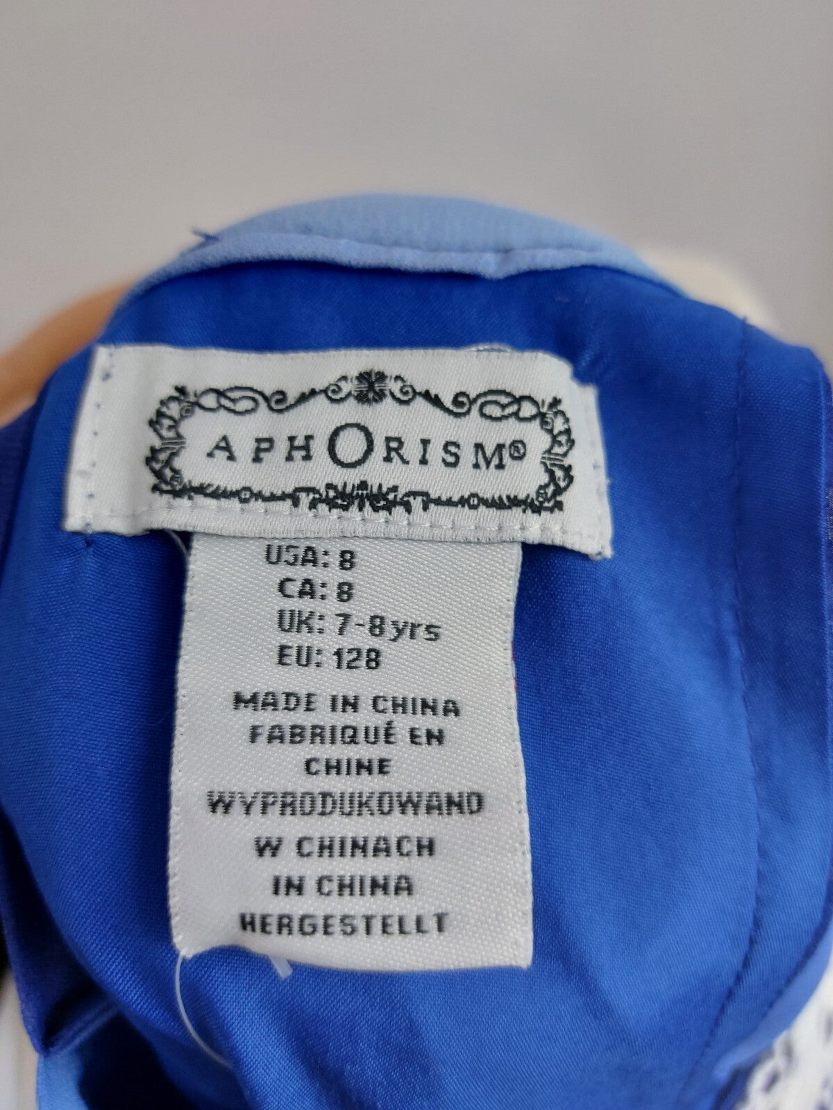 EK2282 Mädchern Kleid von AphOrism, blautöne, Gr. 1286