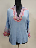 EK6074 Damen Bluse von Satsu, blau, Gr. L0