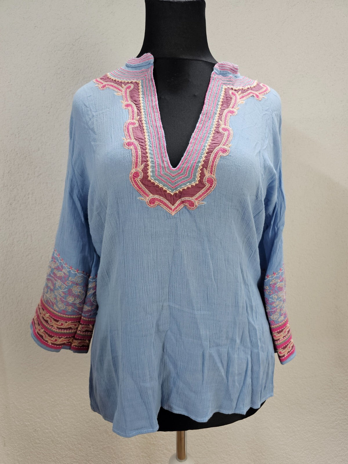 EK6074 Damen Bluse von Satsu, blau, Gr. L0