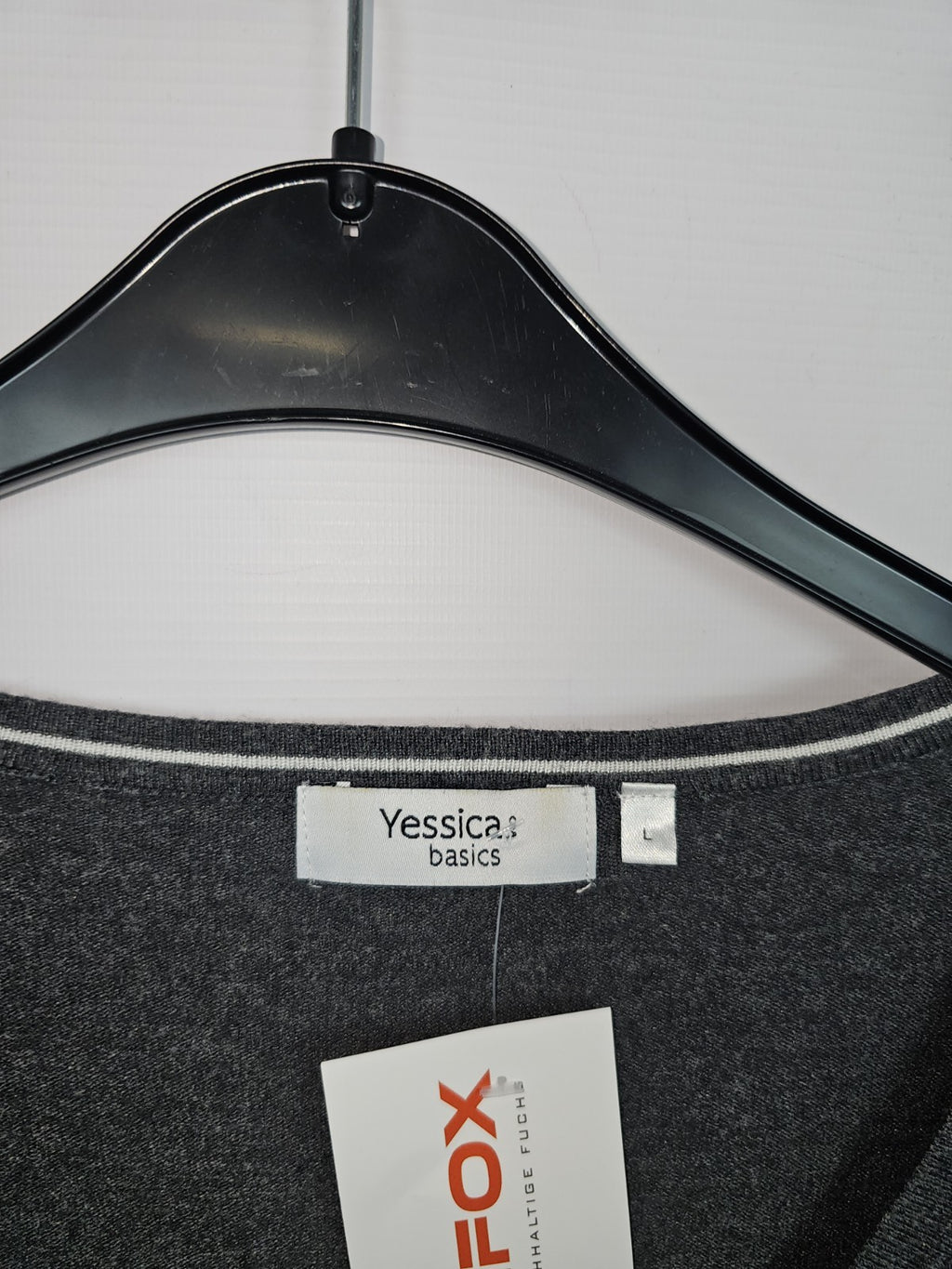EK8182 Damen Strickjacke von Yessica, Grau, Gr. L2