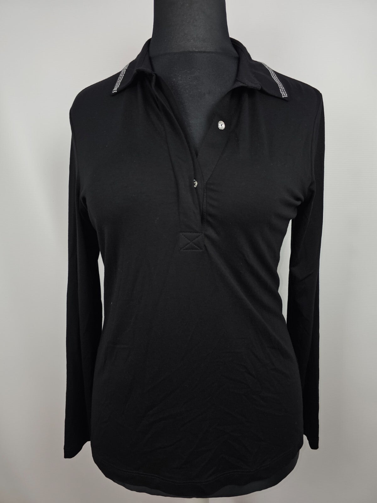 EK5573 Damen Langarmshirt von Alba Moda, schwarz, Gr.404