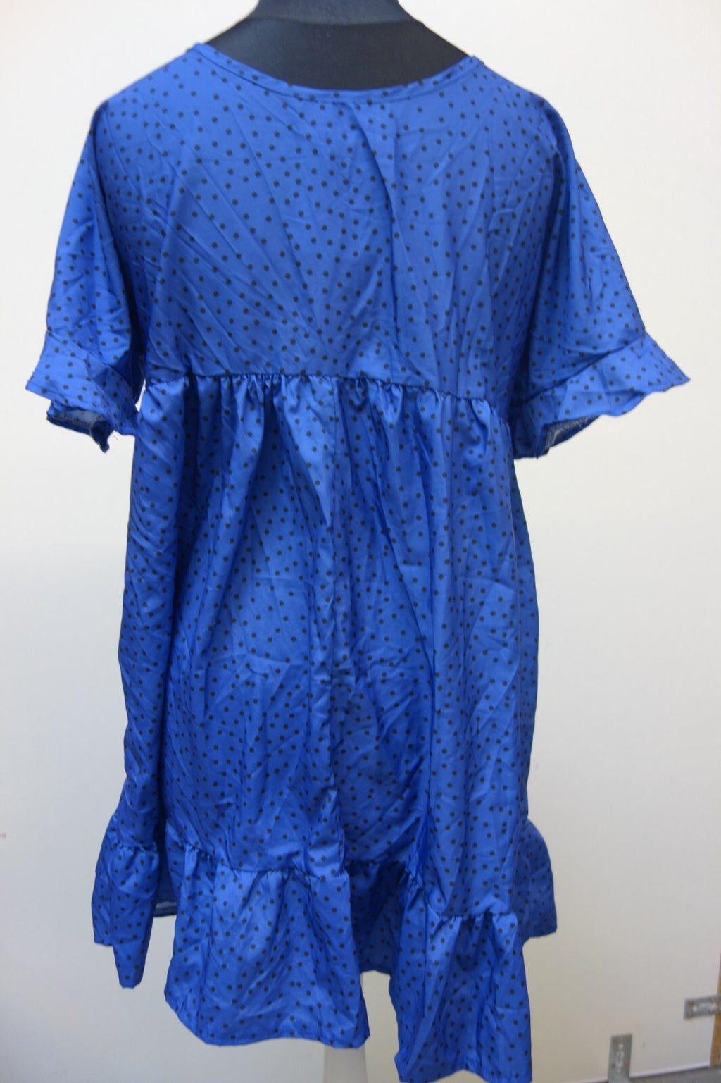 EK3485 Damen Kleid, blau mit schwarzen Punkten, Gr. XXL4
