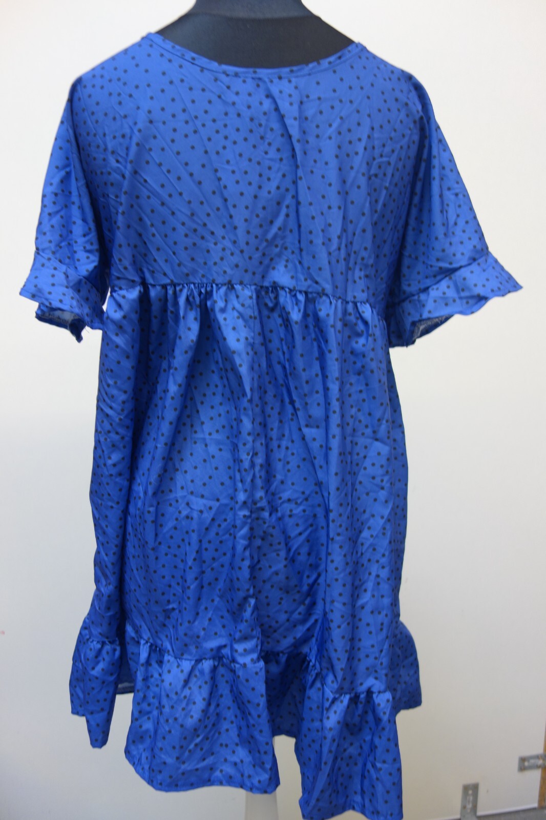 EK3485 Damen Kleid, blau mit schwarzen Punkten, Gr. XXL4