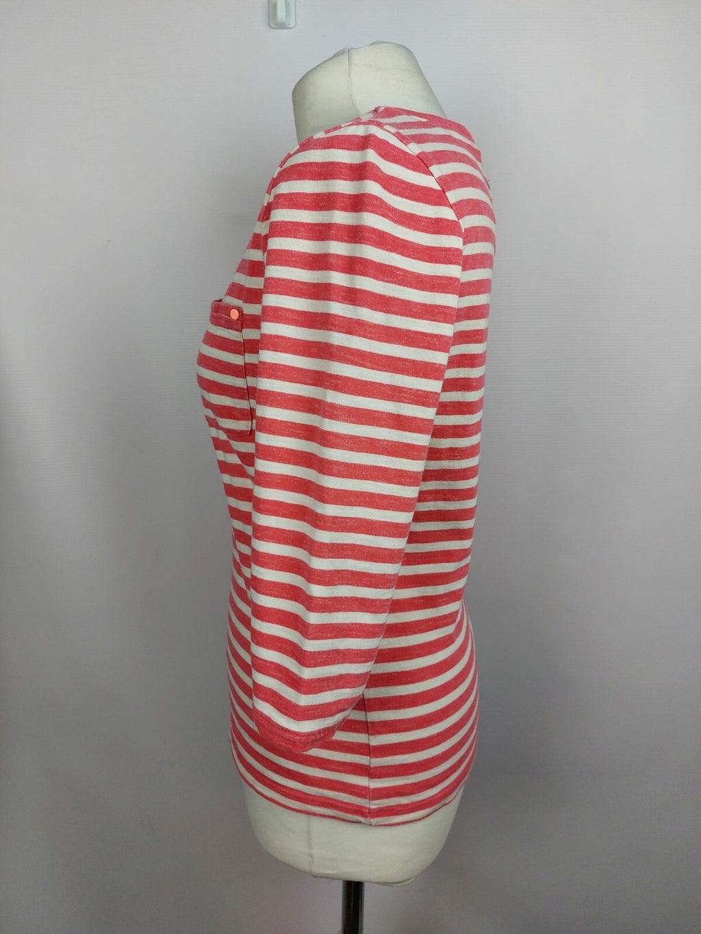 EK4017 Damen Pullover von Only, rosa/weiß gestreift, Gr. S2