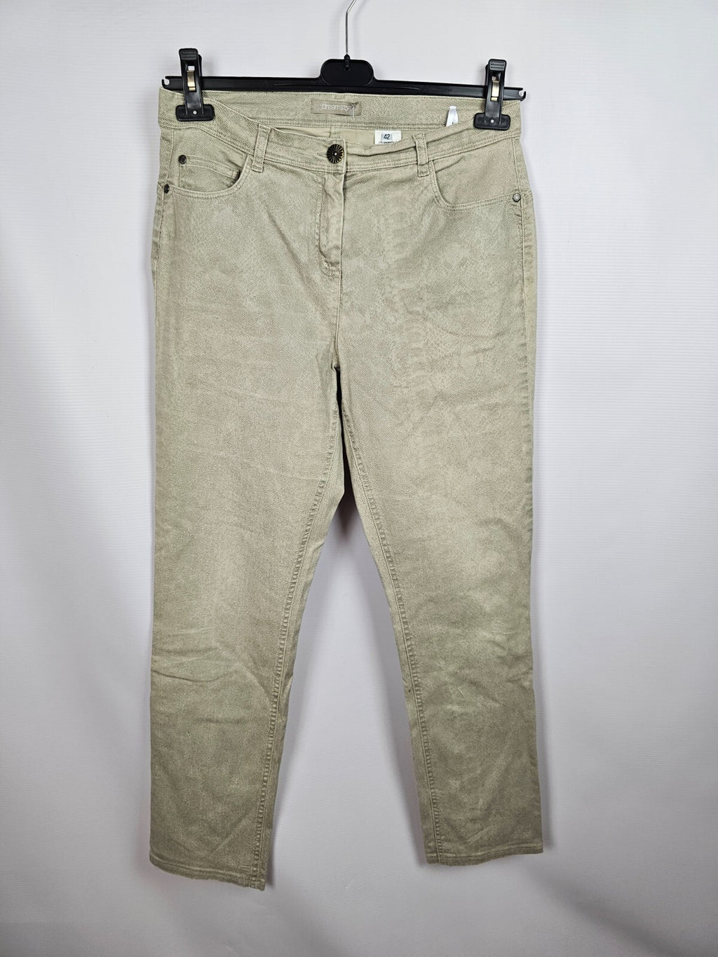 EK5456 Damen Hose von dreamSTAR, beige und grau schimmernd, Gr.420