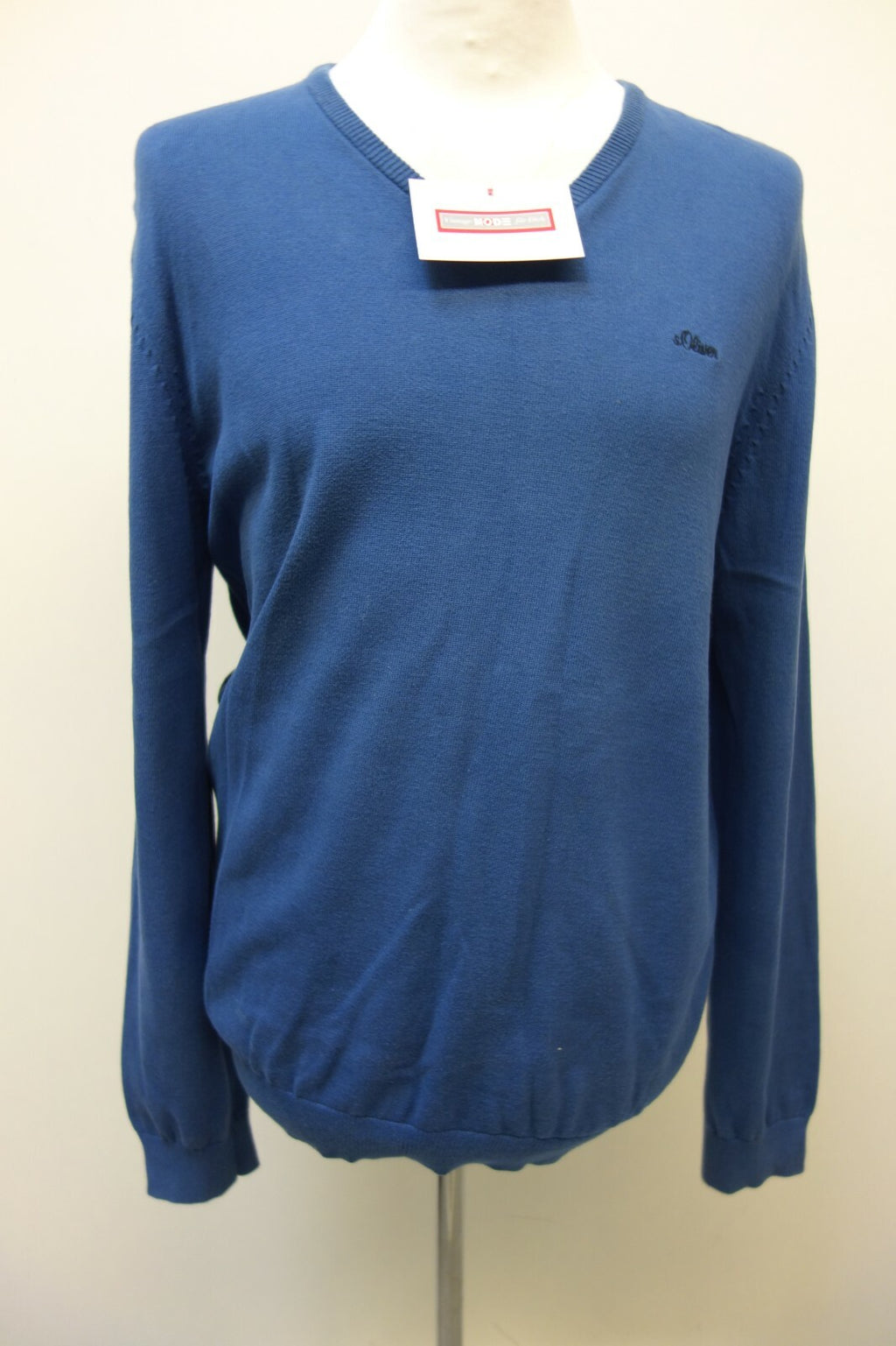 Herren Pullover von S Oliver Gr L 100% Baumwolle blau  e14840