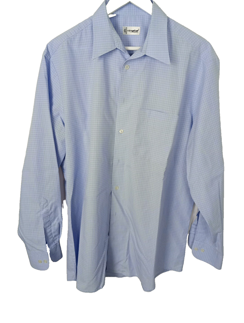 EK8585 Herren Hemd Walbusch Blau Kariert Gr.410