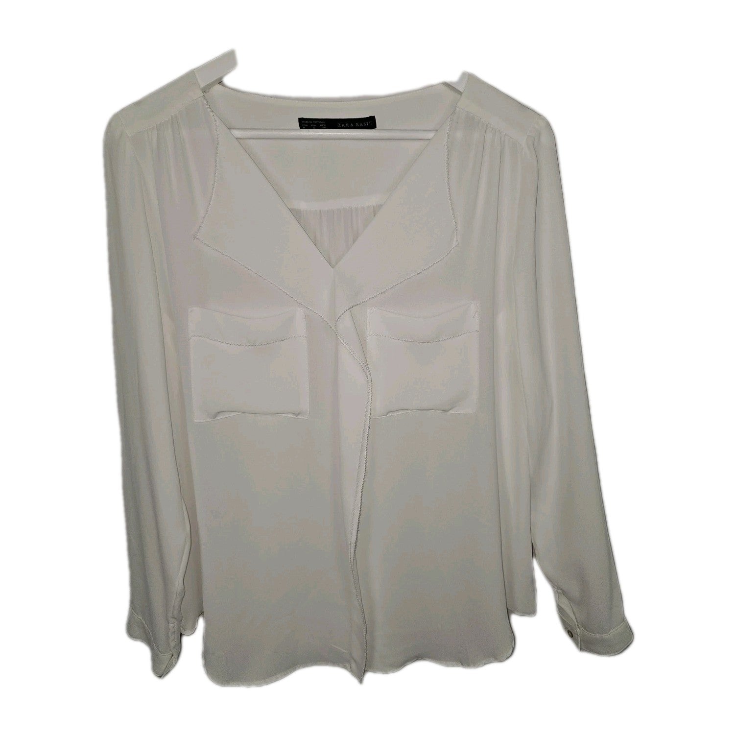 EK8052 Damen Bluse von Zara, weiß, Gr.M0