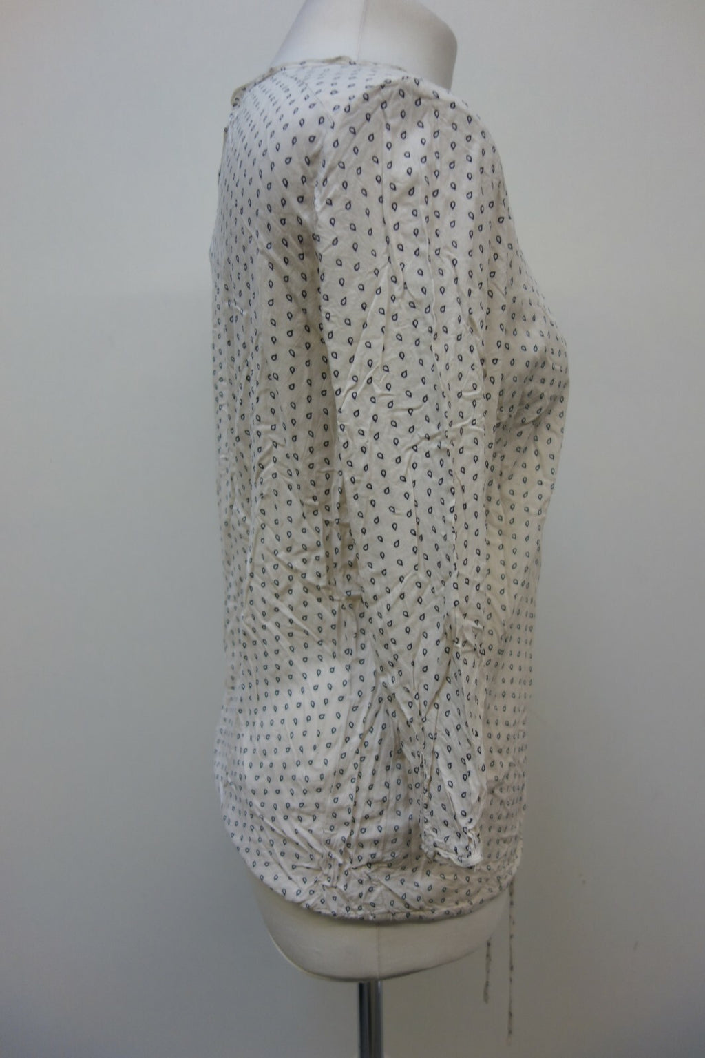 EK1483 Bluse von Marco Polo Gr 38 beige mit Muster3