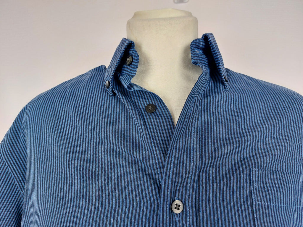 EK5112 Herren Hemd von OVS, blau, gestreift, Gr. 411