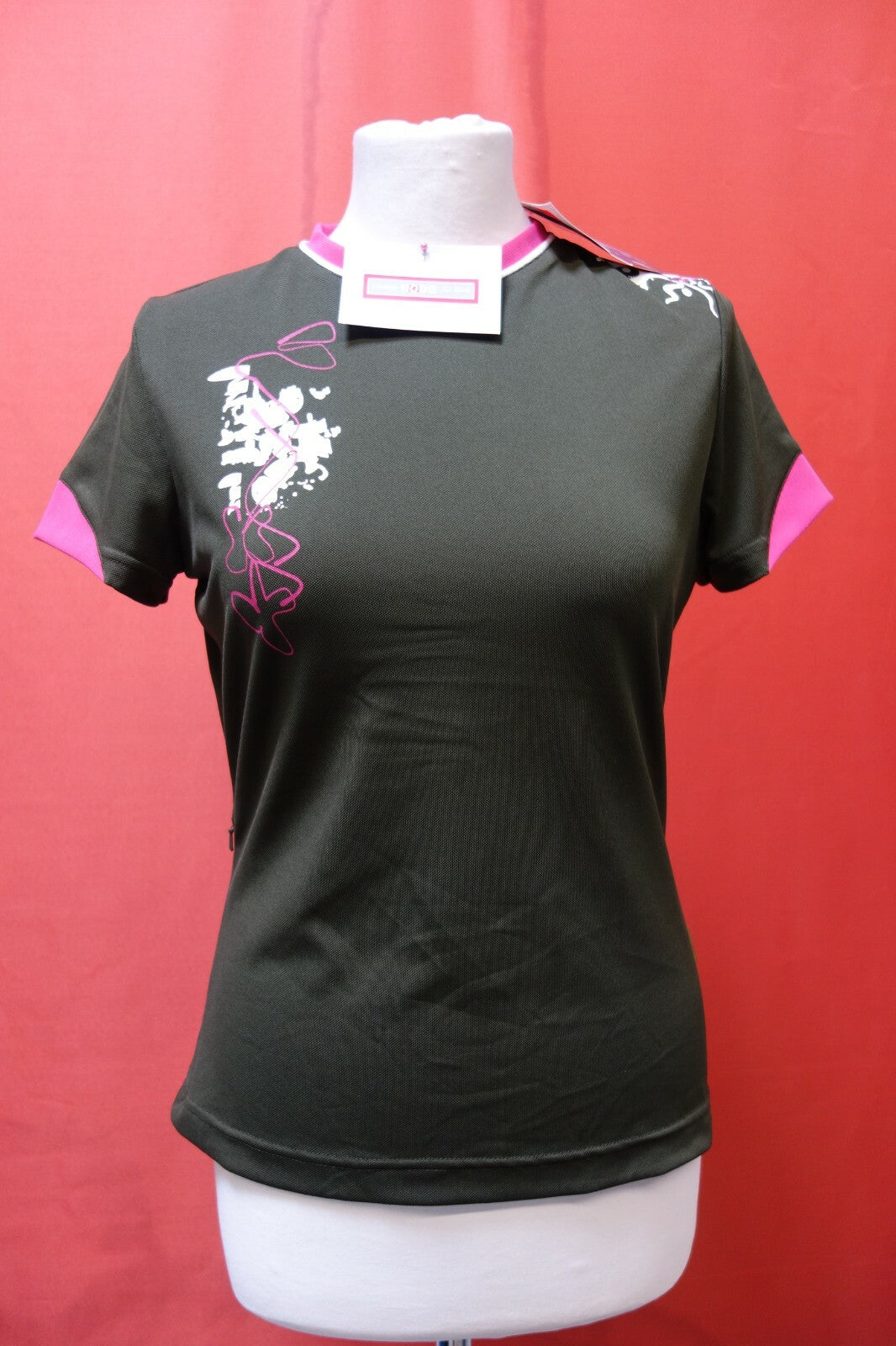 IXS Sport Division Funcitional Shirt Kaki  Pink GR L  E0339 Neu mit Etikett0