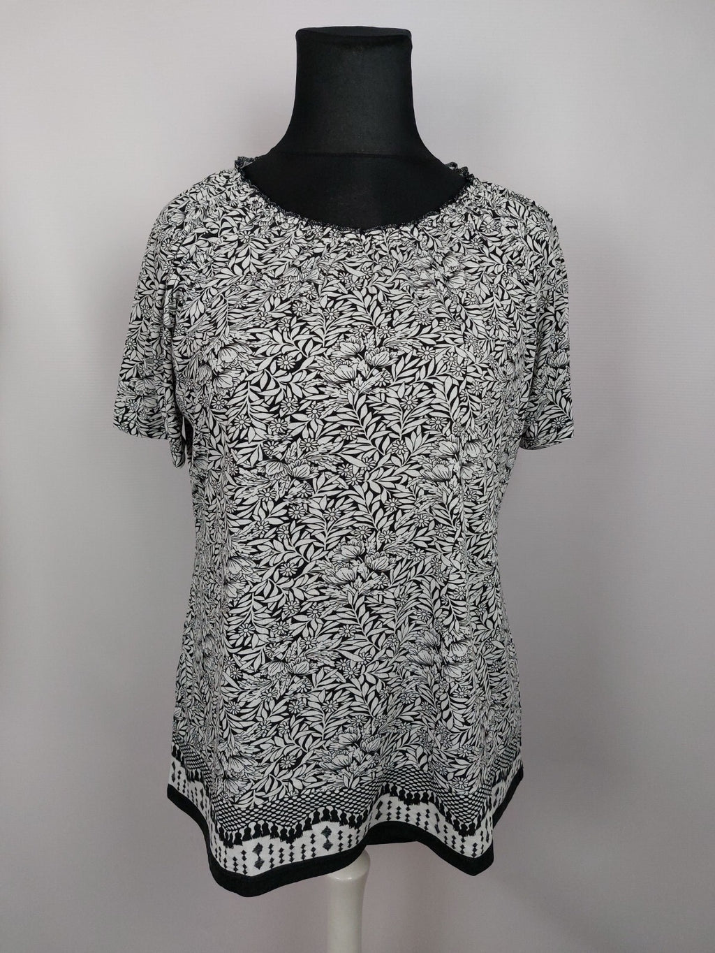 EK5091 Damen Shirt von Gabriella K. schwarz/weiß, Gr. 460