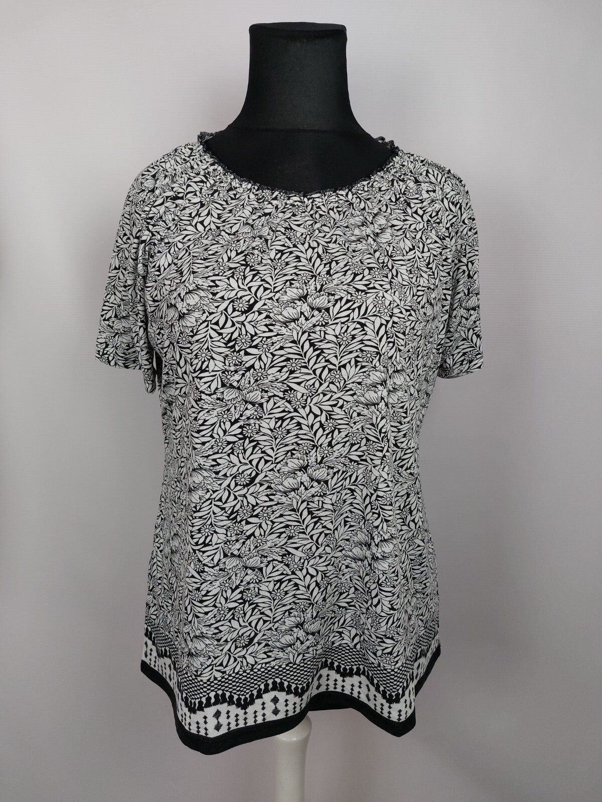 EK5091 Damen Shirt von Gabriella K. schwarz/weiß, Gr. 460