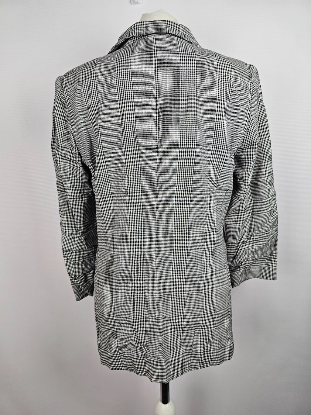 EK0752 Damen Blazer von Hallhuber, schwarz/weiß kariert, Gr. 385