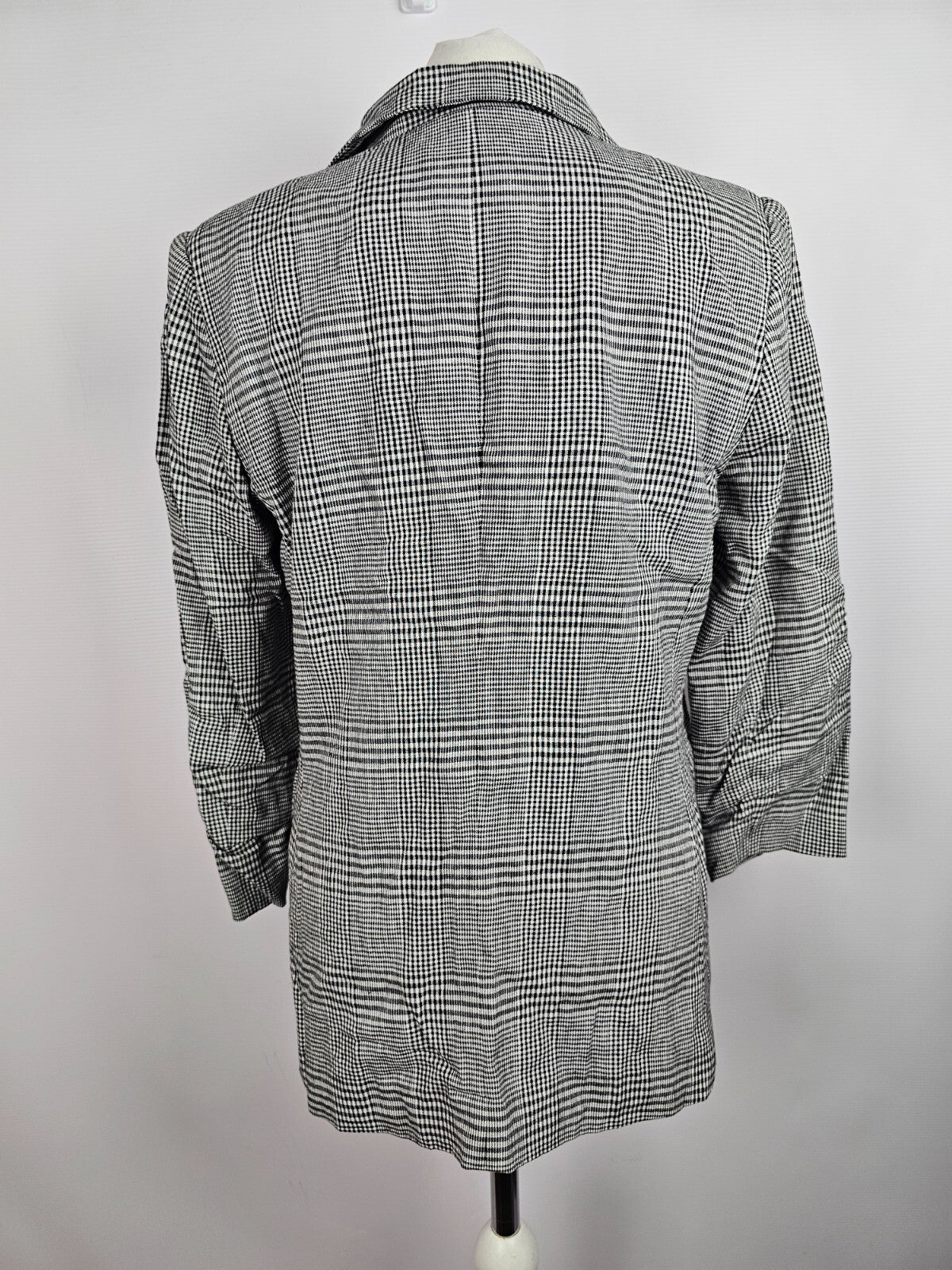 EK0752 Damen Blazer von Hallhuber, schwarz/weiß kariert, Gr. 385