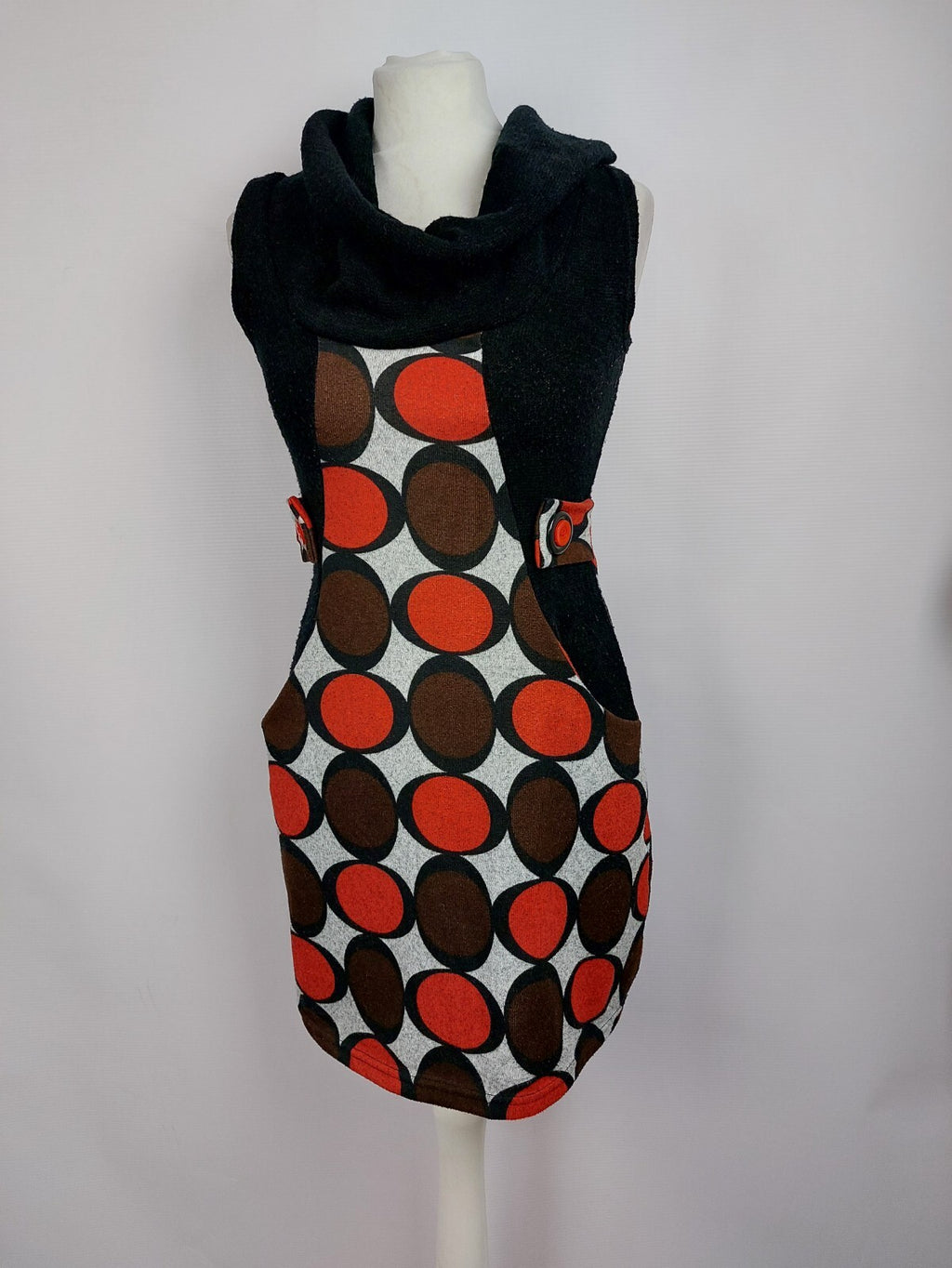EK4547 Damen Kleid von Lindegruen, schwarz-rot, Gr.M0