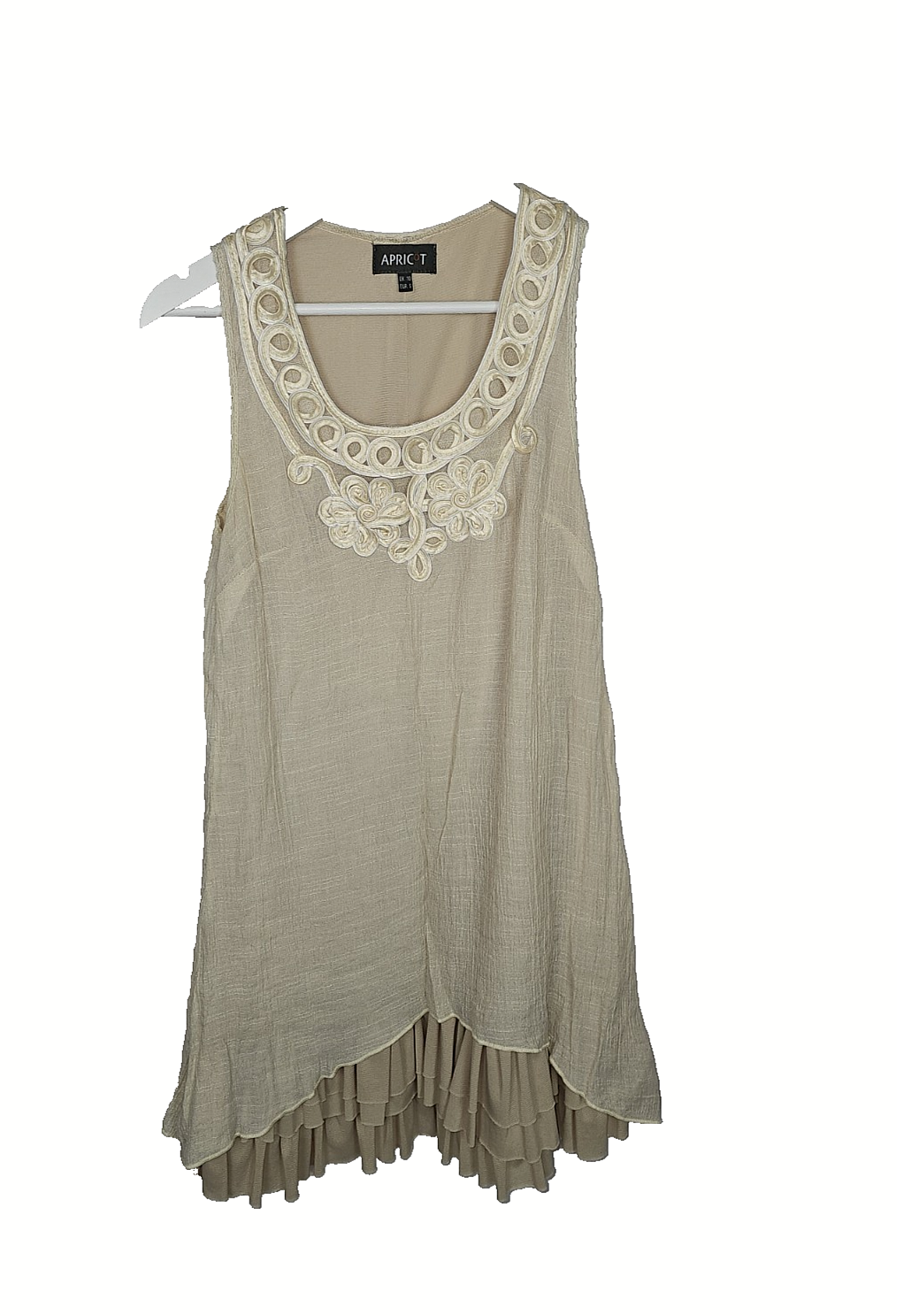 EK7187 Damen Kleid von Apricot, Beige, Gr.S0