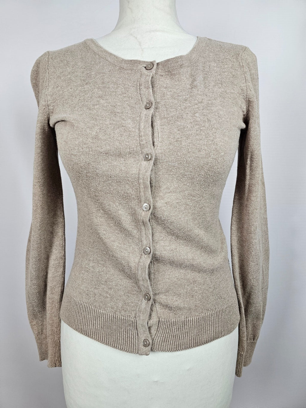 EK5577 Damen Strickjacke von H&M, roségrau, Gr. XS0