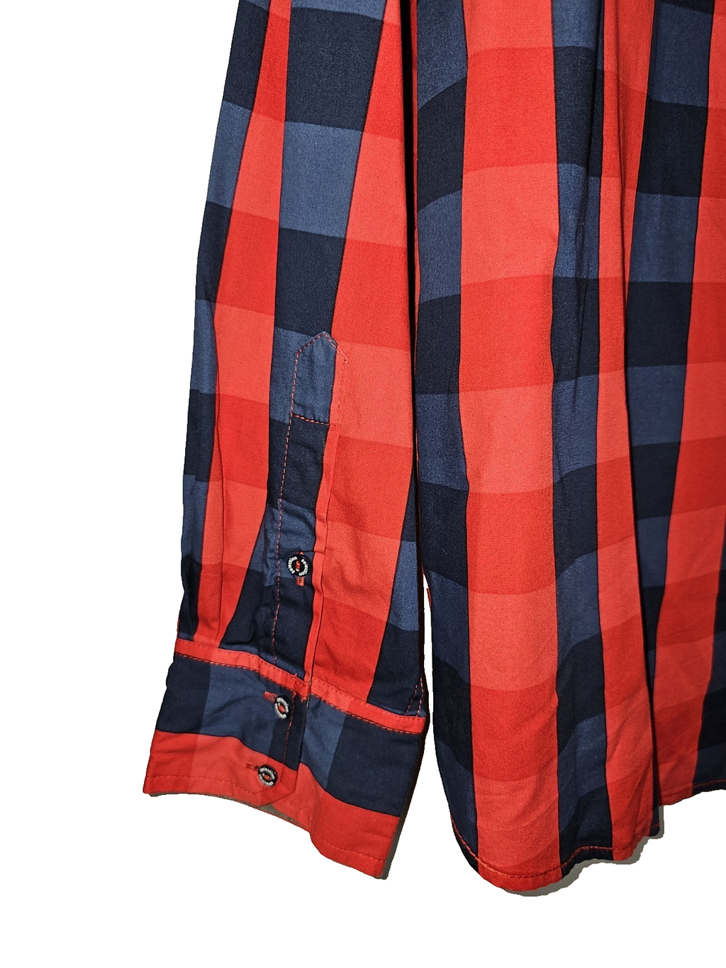 EK7552 Herren Hemd von Bonprix, rot-blau, Gr.43/445