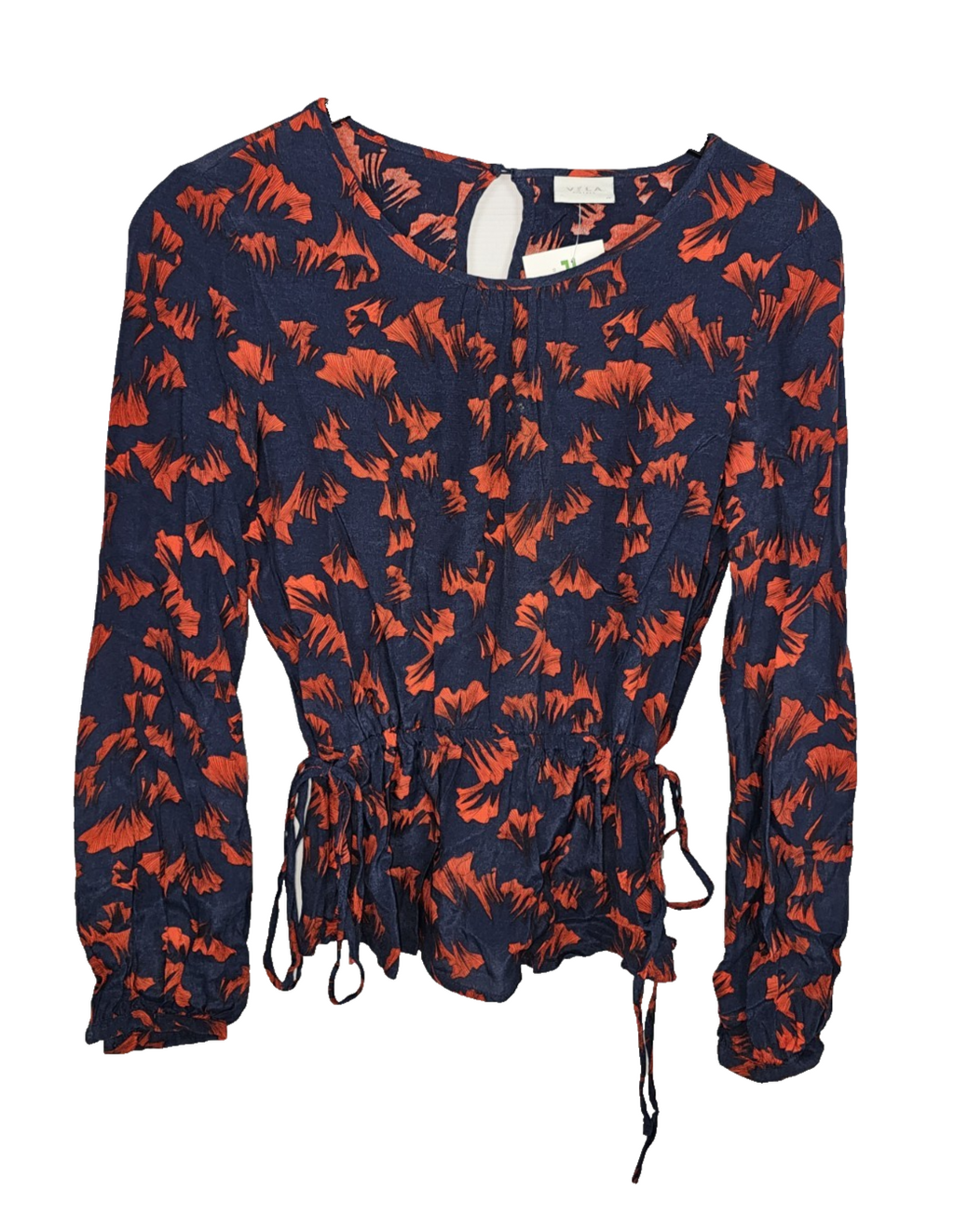 EK8193 Damen Bluse von Vila, Dunkelblau/Tot, Gr. 360