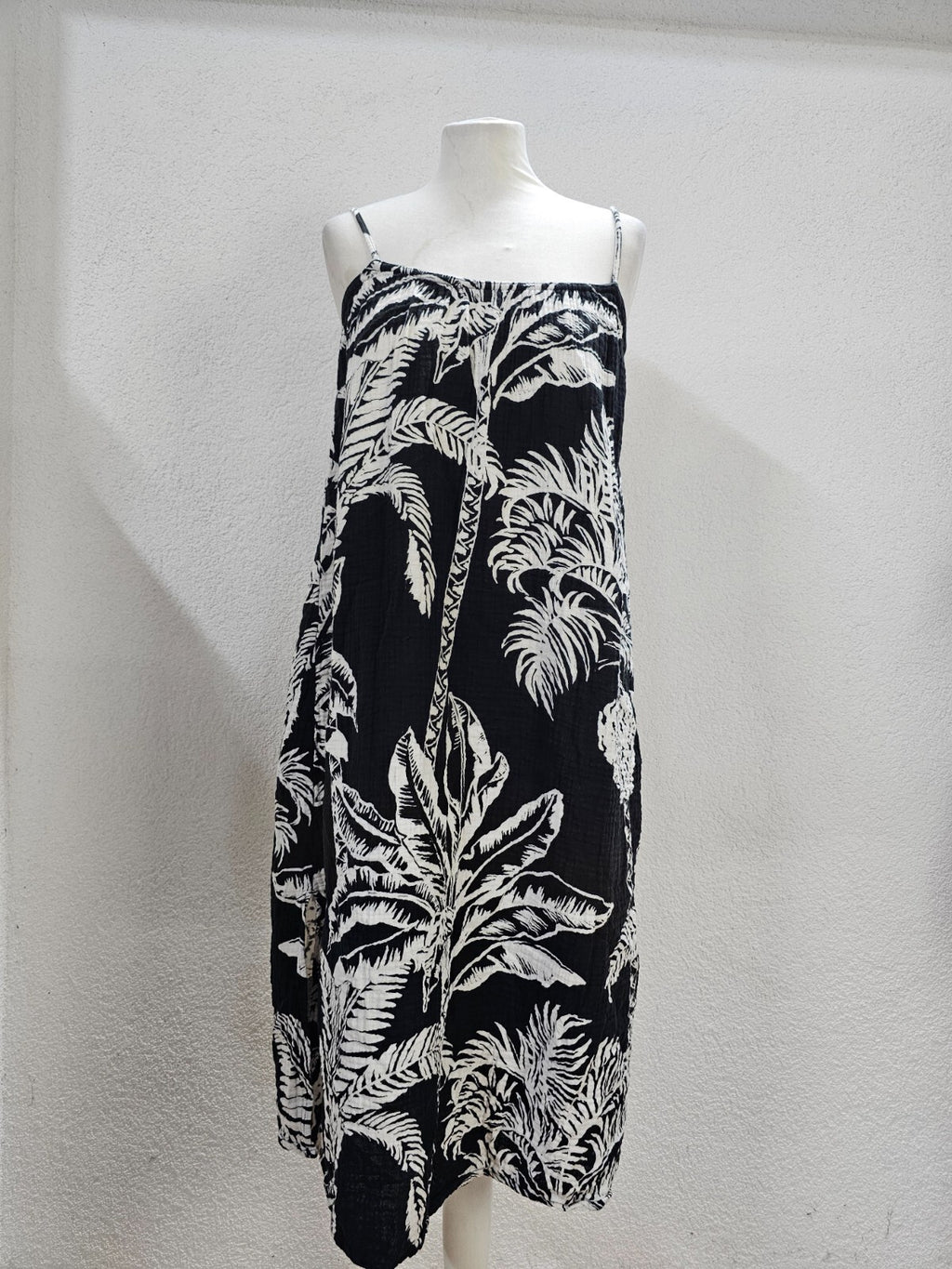 EK6156 Damen Kleid von H&M, schwarz/weiß, Gr. XS0