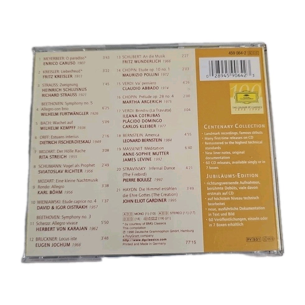 EB4063 Berühmte Künstler und Aufnahmen aus 100 Jahren Deutsche Grammophon, CD 1