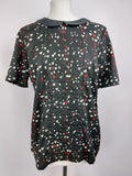 EK4640 Damen Bluse von Laura Kent, schwarz mit Herzchen, Gr. 380