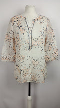 EK5227 Damen Bluse von Opus, orange-weiß-grau, Gr.360