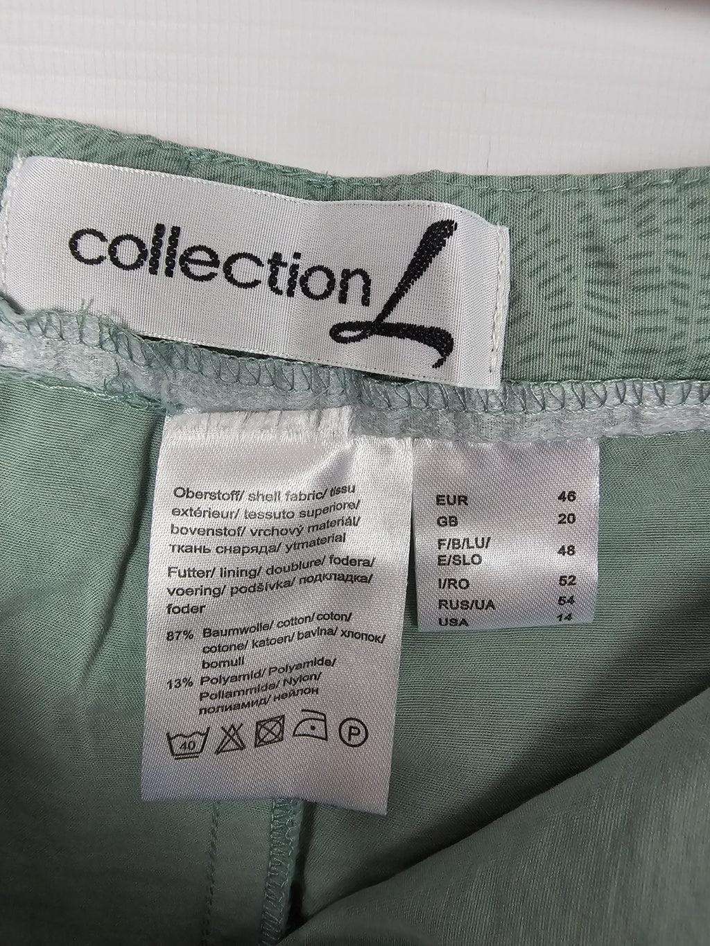 EK8048 Damen Rock von CollectionL Mit Unterhose, Gr. 46, Grün2