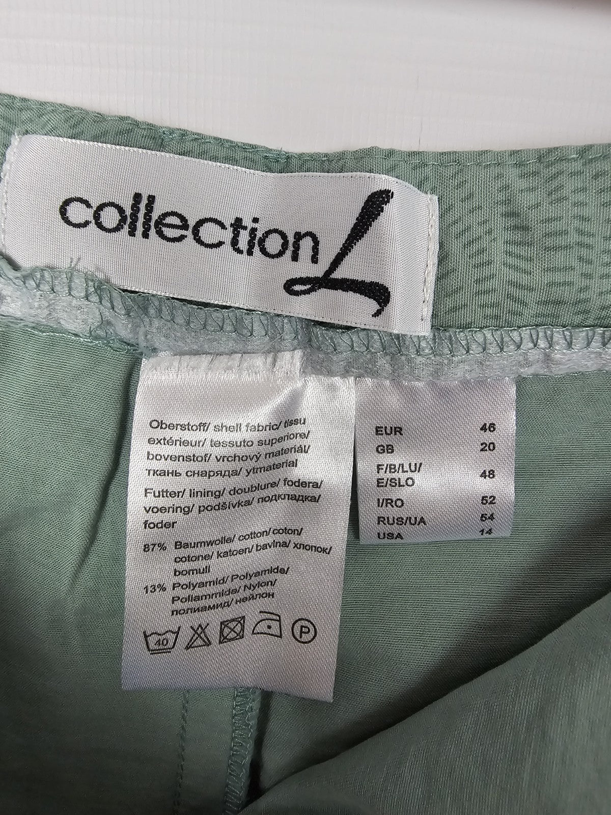 EK8048 Damen Rock von CollectionL Mit Unterhose, Gr. 46, Grün2