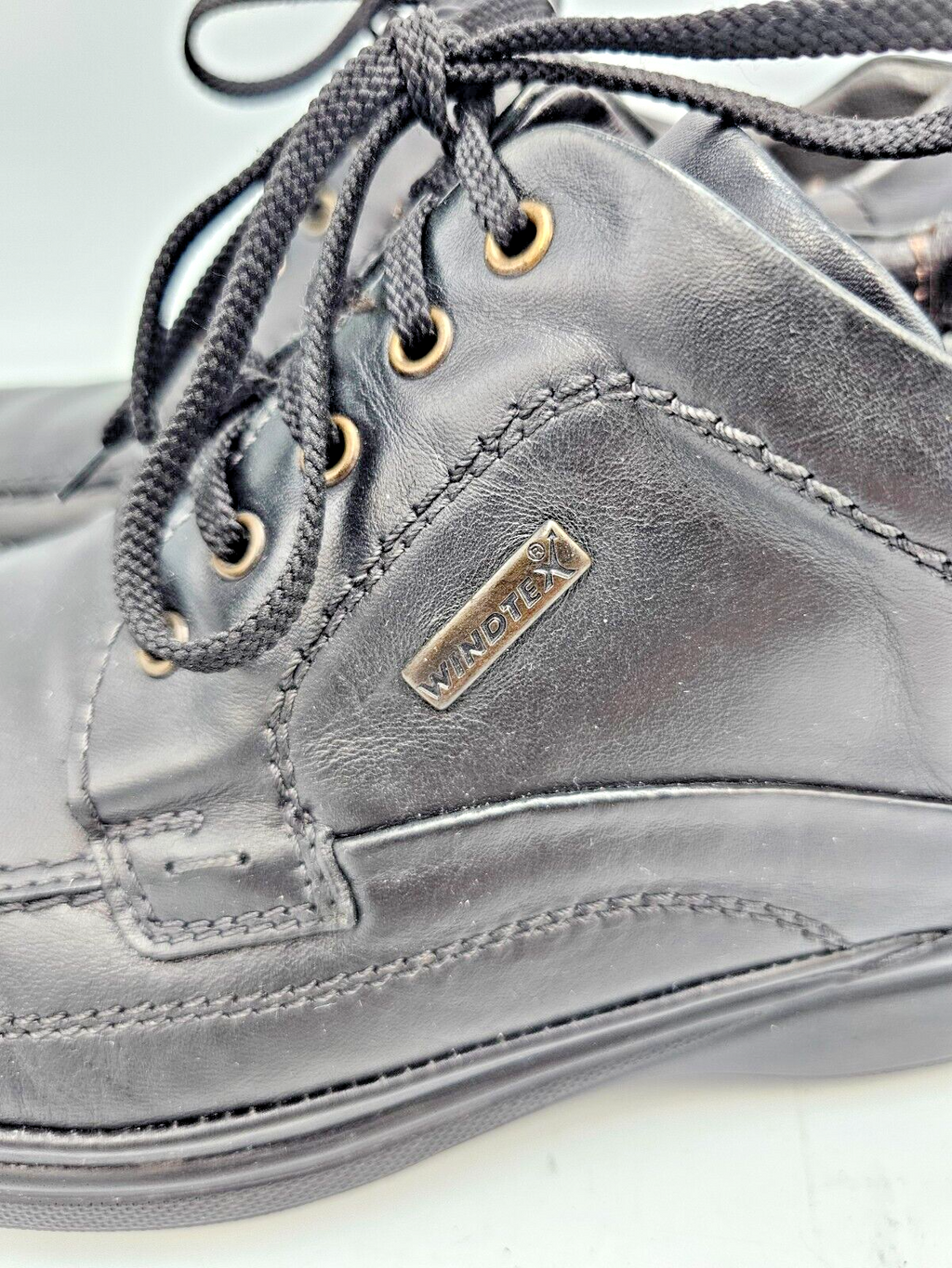 ES0558 Herren Echtleder Schuhe von Hush Puppies, schwarz, gr. 443