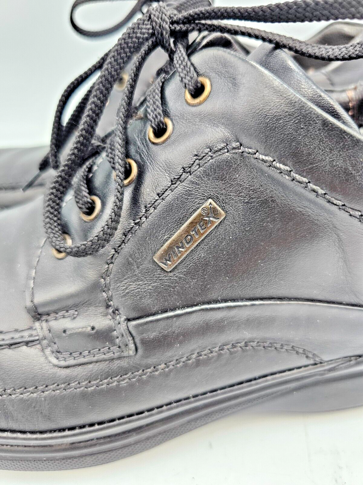 ES0558 Herren Echtleder Schuhe von Hush Puppies, schwarz, gr. 443