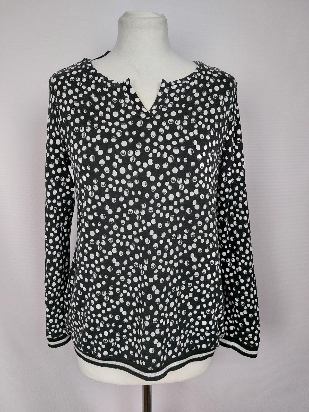 EK4810 Damen Shirt von Lisa Tossa, schwarz-weiß, Gr.M0
