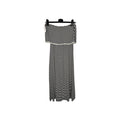 EK9863 Damen Kleid Gr.M Weiß Gestreift0