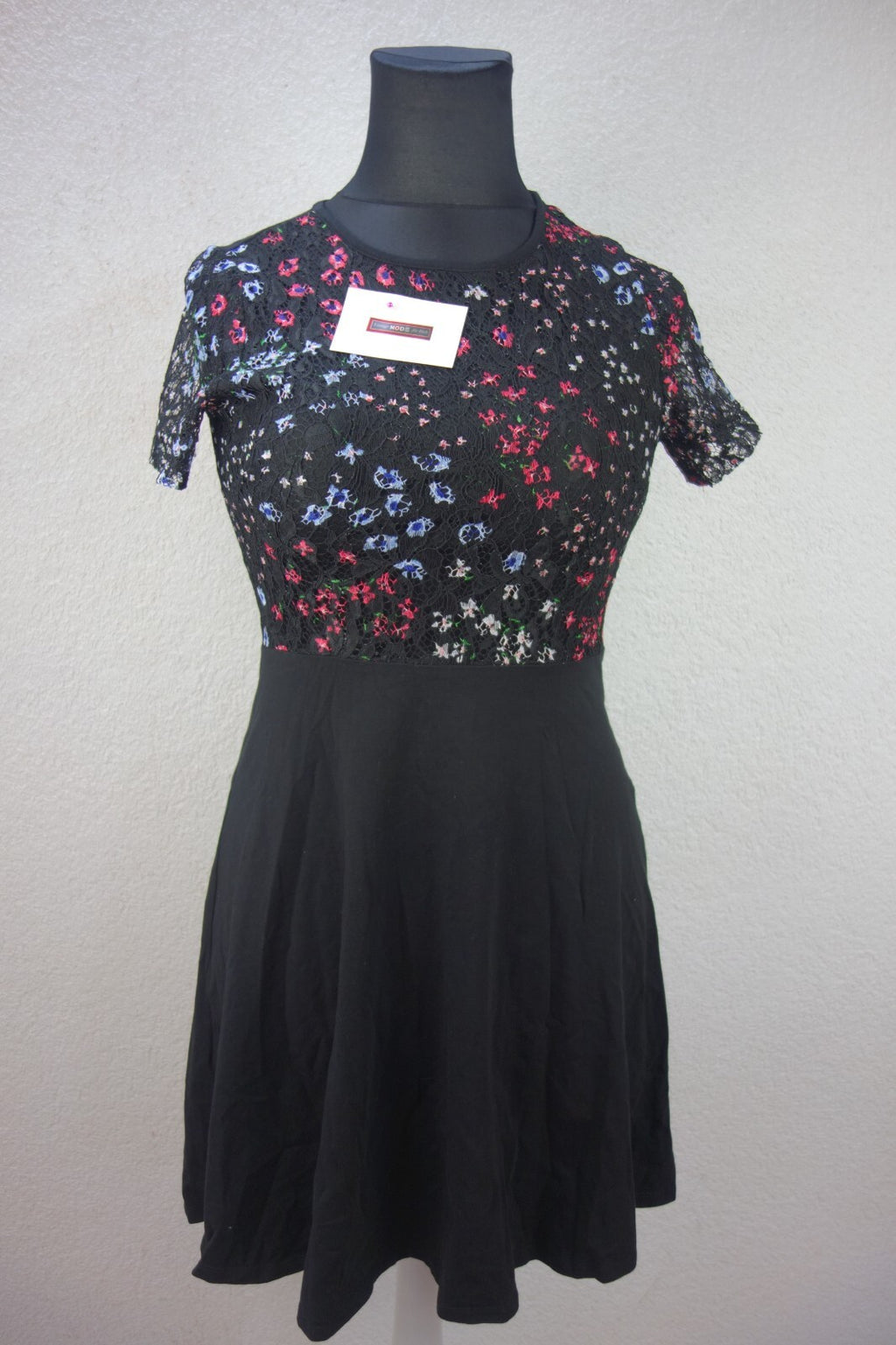 EK1304 Damen Kleid von Dorothy Perkins, schwarz mit gemusterter Spitze, Gr.400