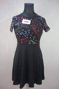 EK1304 Damen Kleid von Dorothy Perkins, schwarz mit gemusterter Spitze, Gr.400