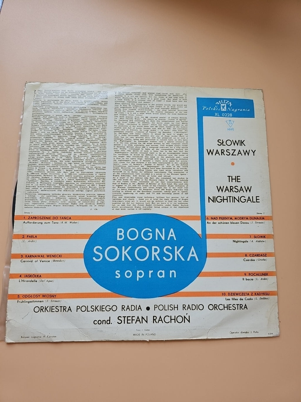 Bogna Sokorska – Słowik Warszawy - The Warsaw Nightingale - Schallplatte  2711