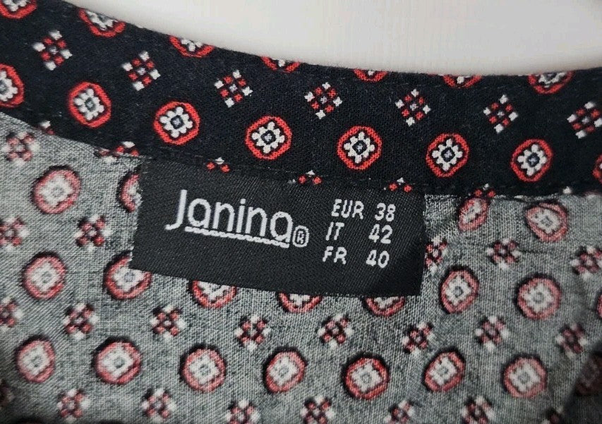 EK9003 Damen Bluse von Janina, schwarz-rot, Gr.382