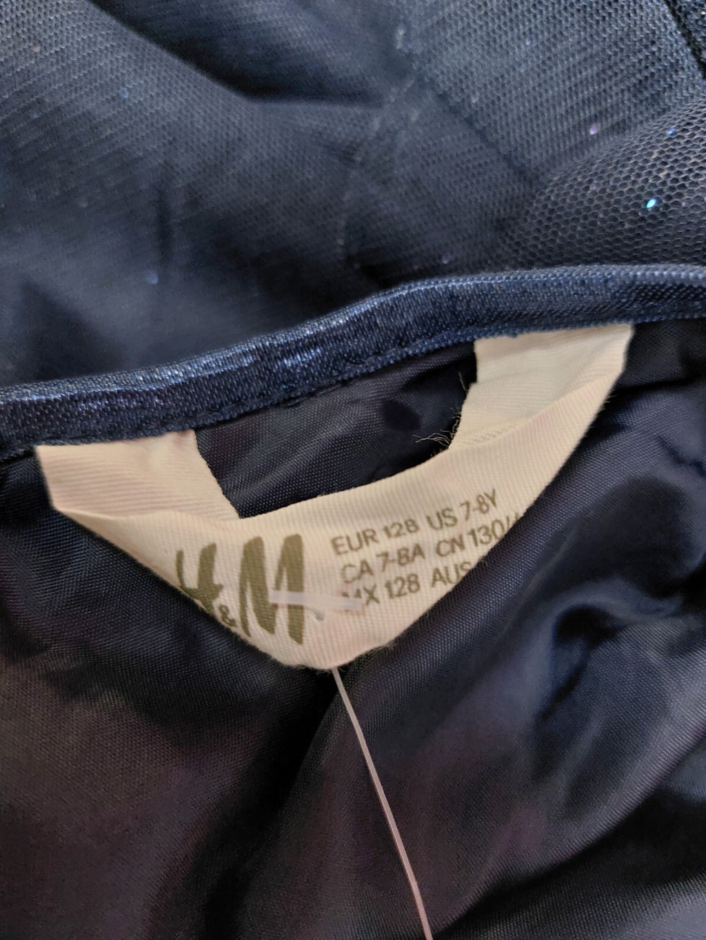 EK4320 Mädchen Kleid von H&M, blau, Glitzernd, Gr. 1283