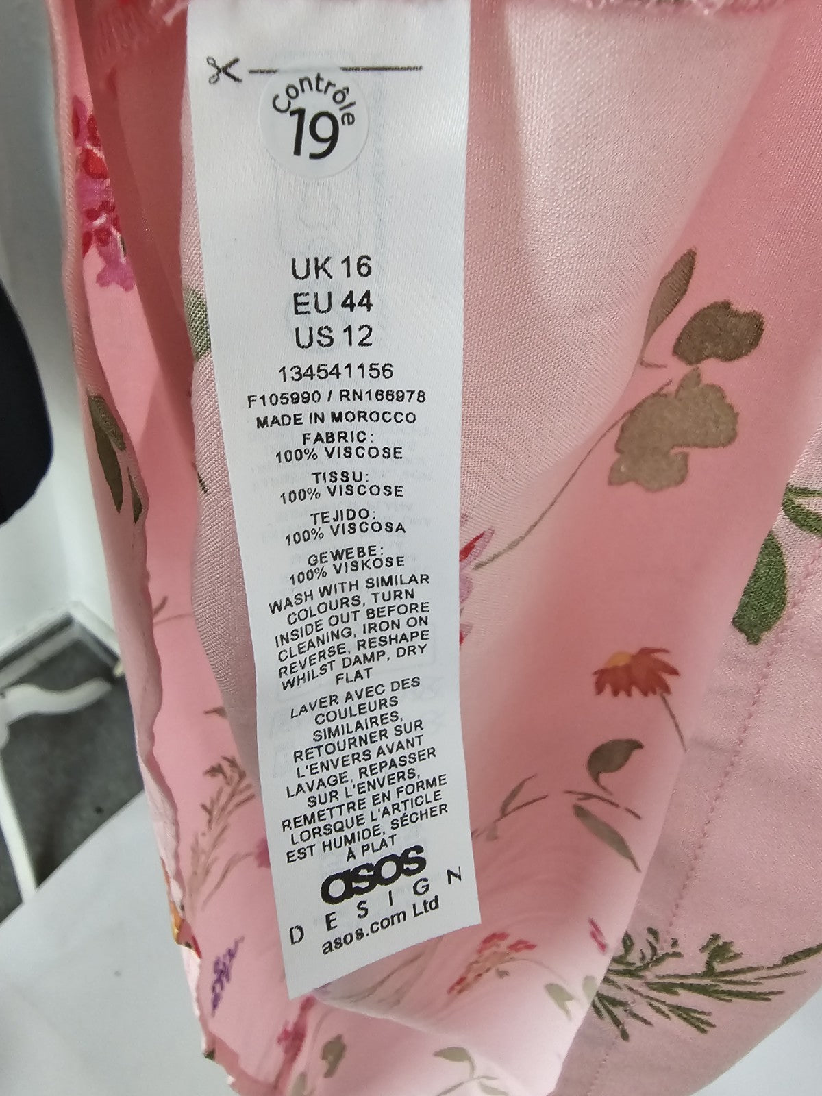 EK1613 Damen Kleid von Asos, Rosa, Gr. 445