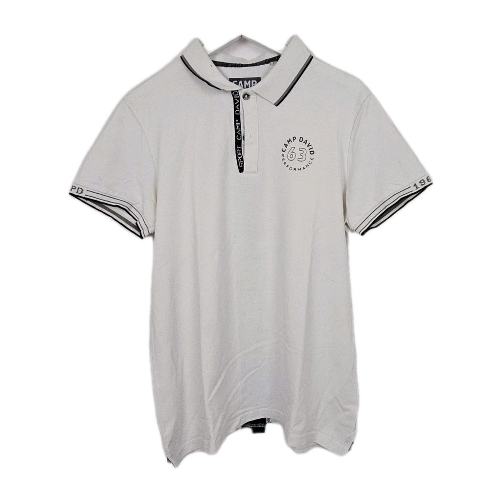 EK11270 Herren Poloshirt von Camp David, Weiß, Gr. L0