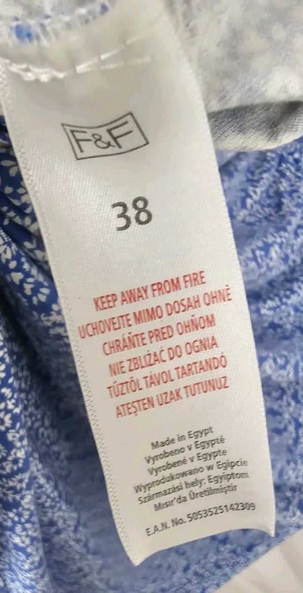 EK9583 Damen Kleid von F&F, Blau, Gr. 384